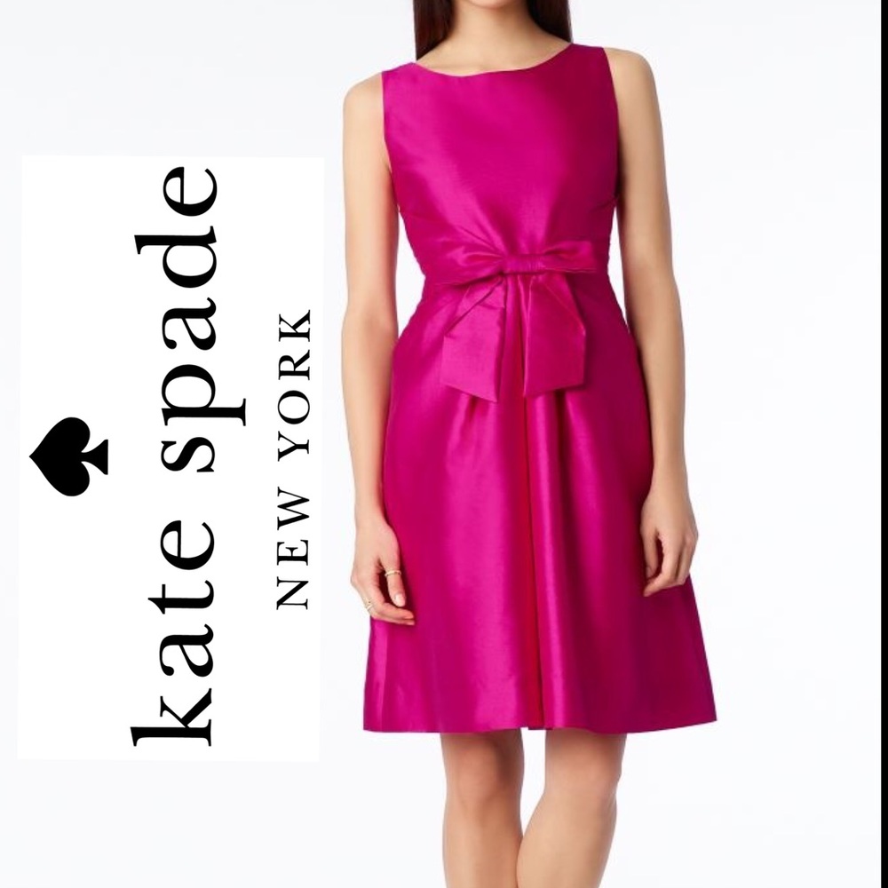 $375 Kate Spade “Jillian” Pink Silk Dress 12